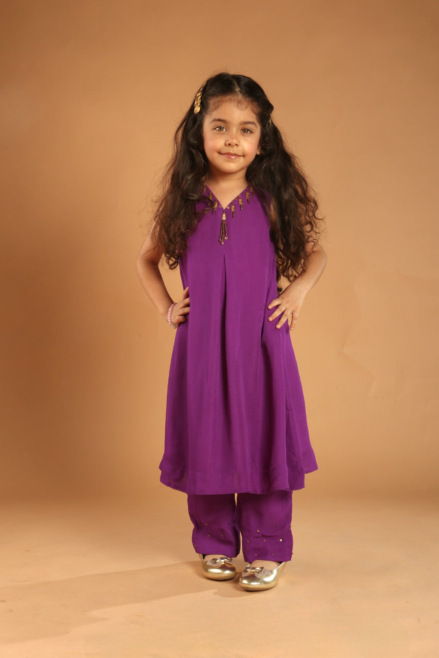 Baageecha Zinnia – Purple Kurta Set