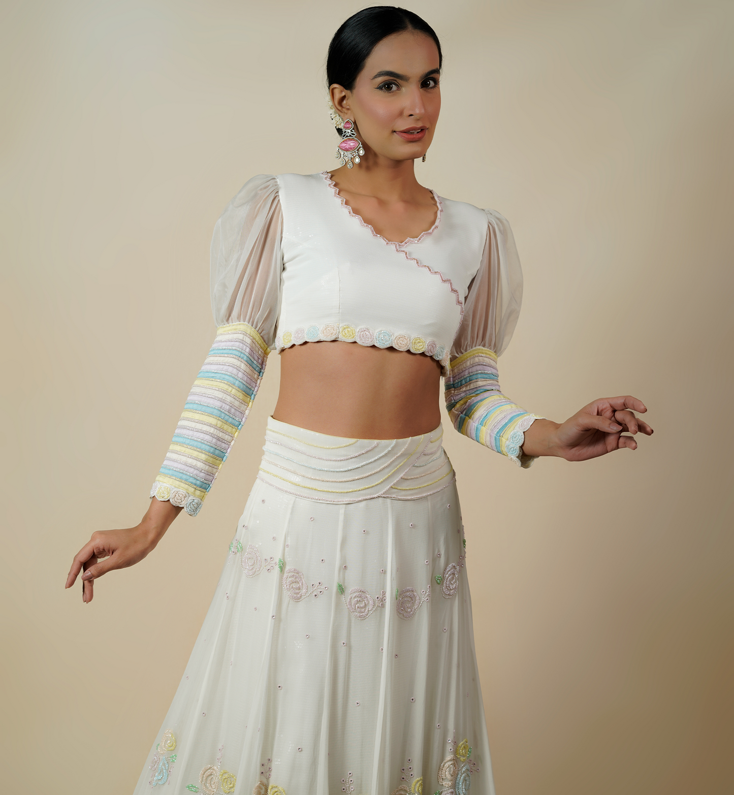 BLANCHE ROSE LEHENGA SET