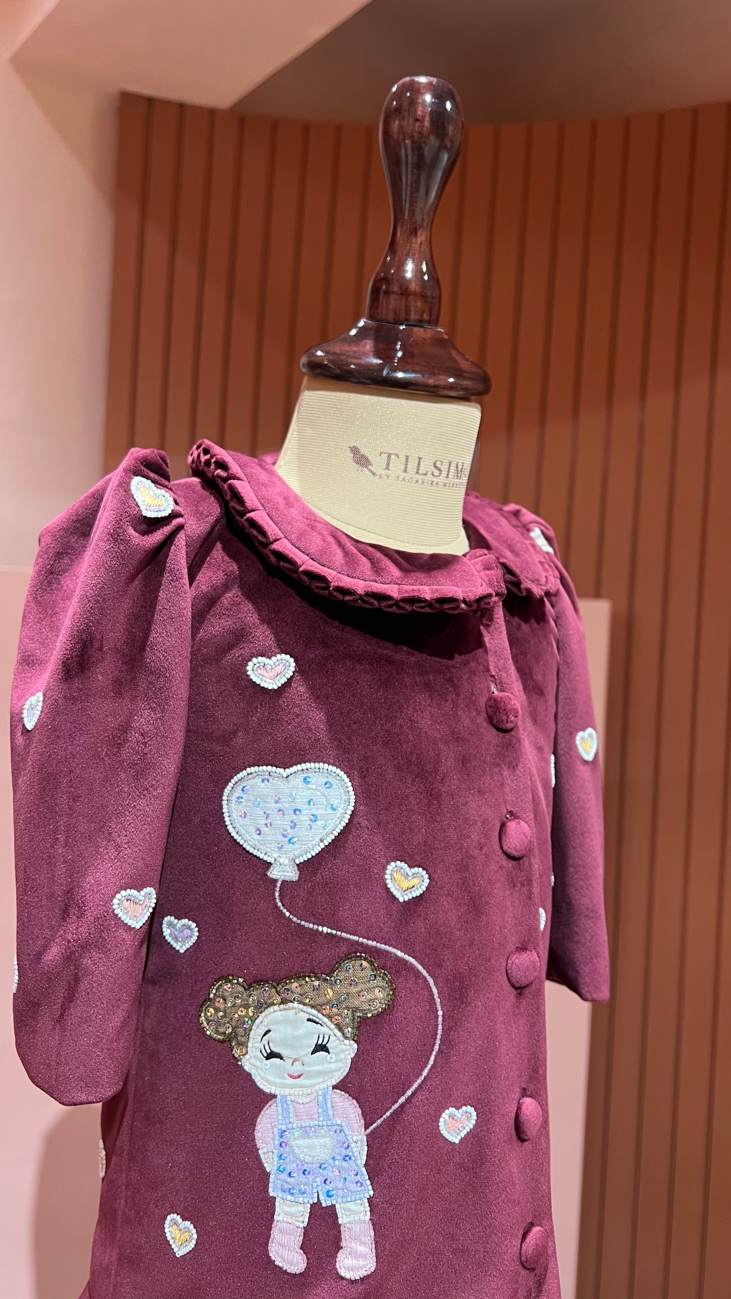 Berry Balloon Dress