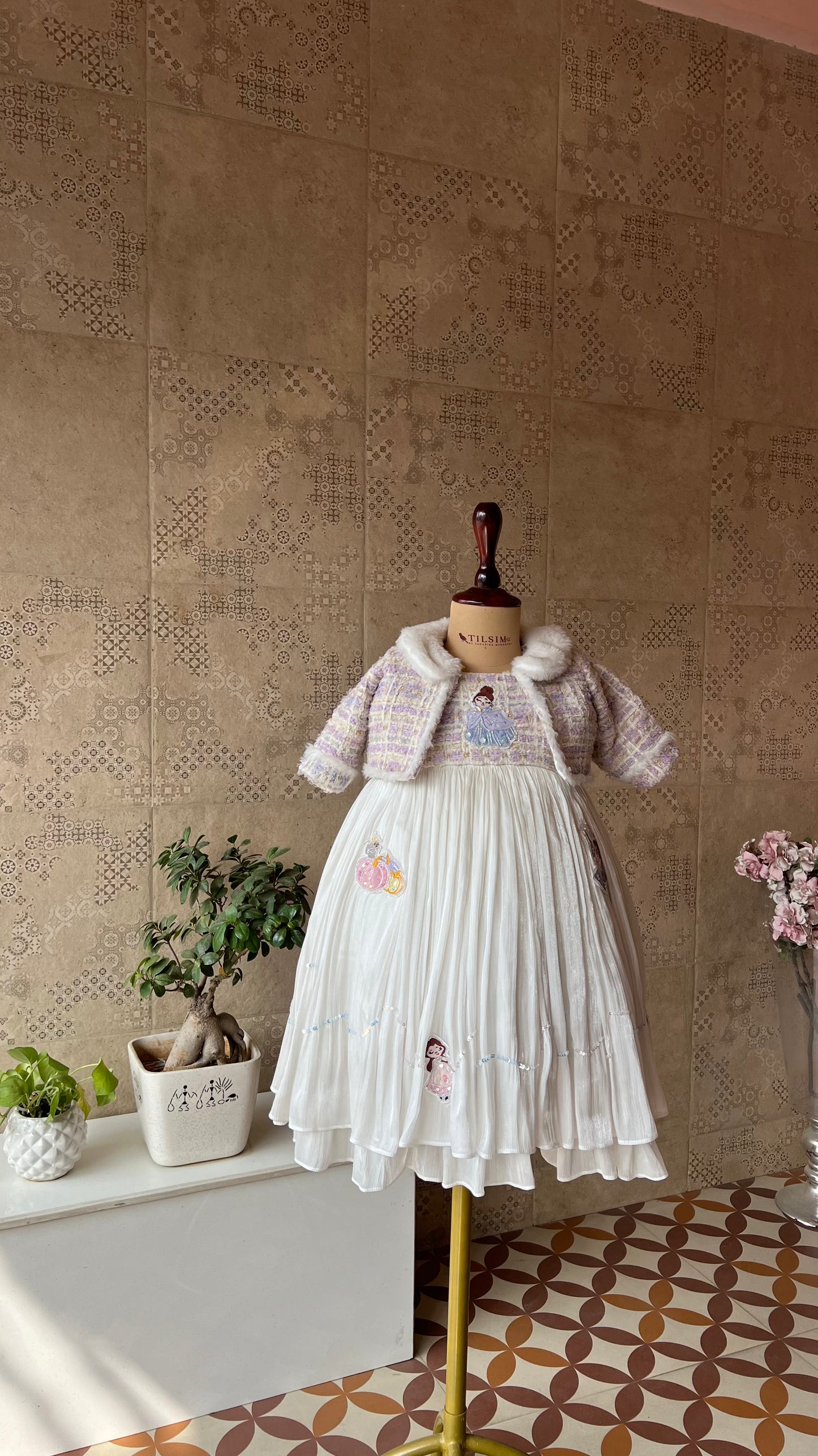 Classic tweed princess dress