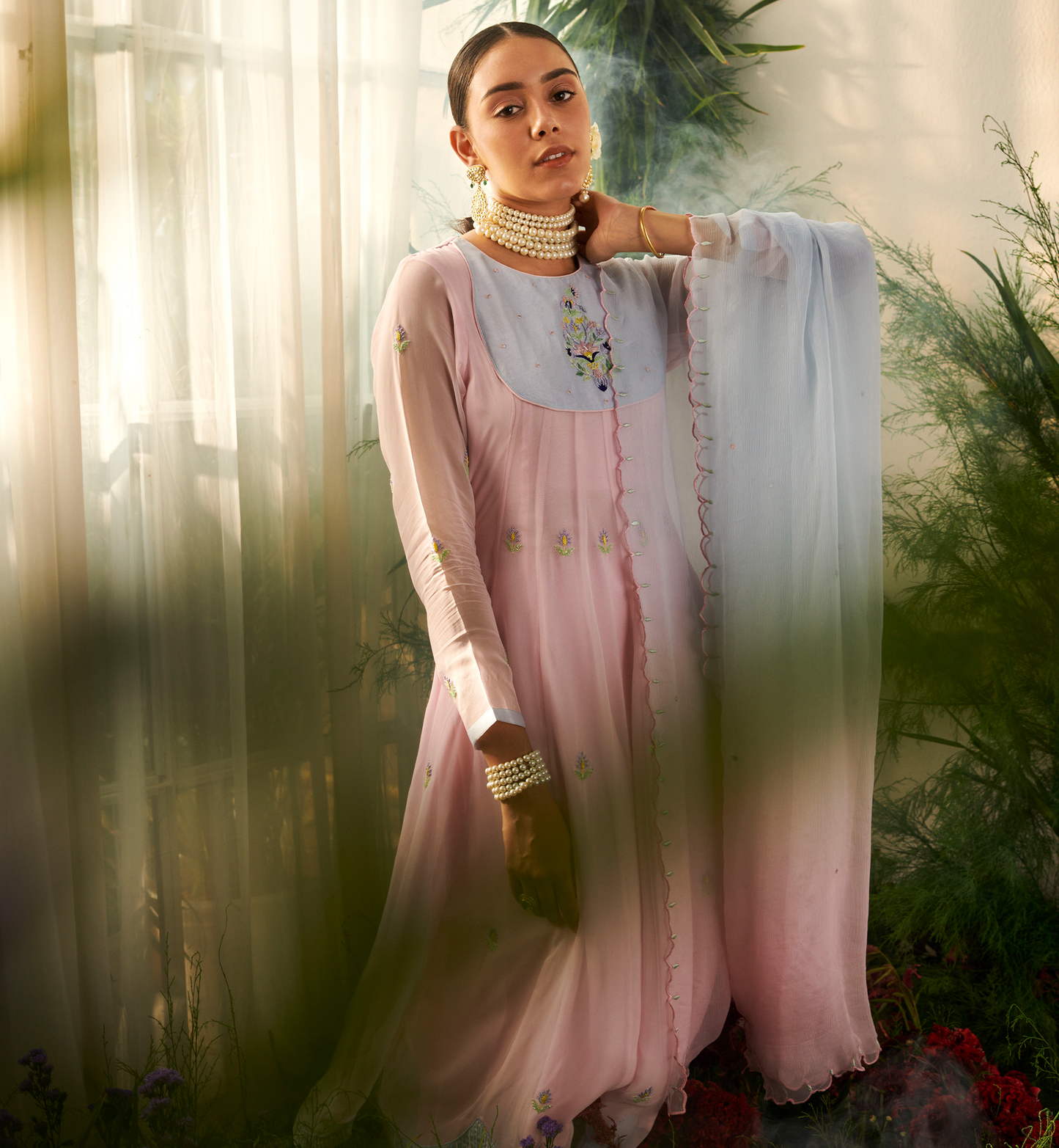 CHERRY BLOSSOM ANARKALI SET