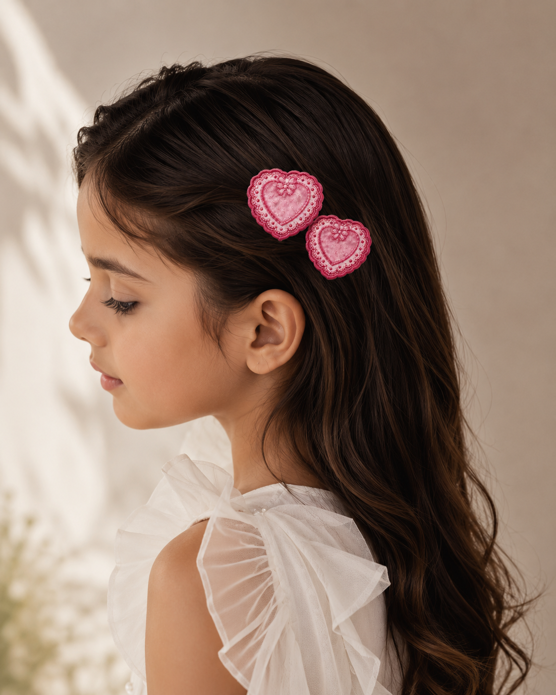 Heart Lace Clips