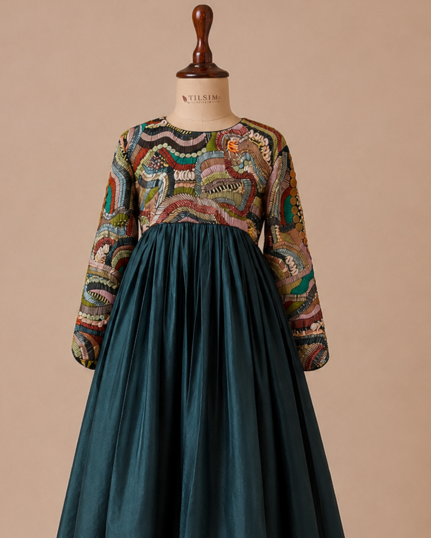 Noore Rang-Teal Harmony Dress