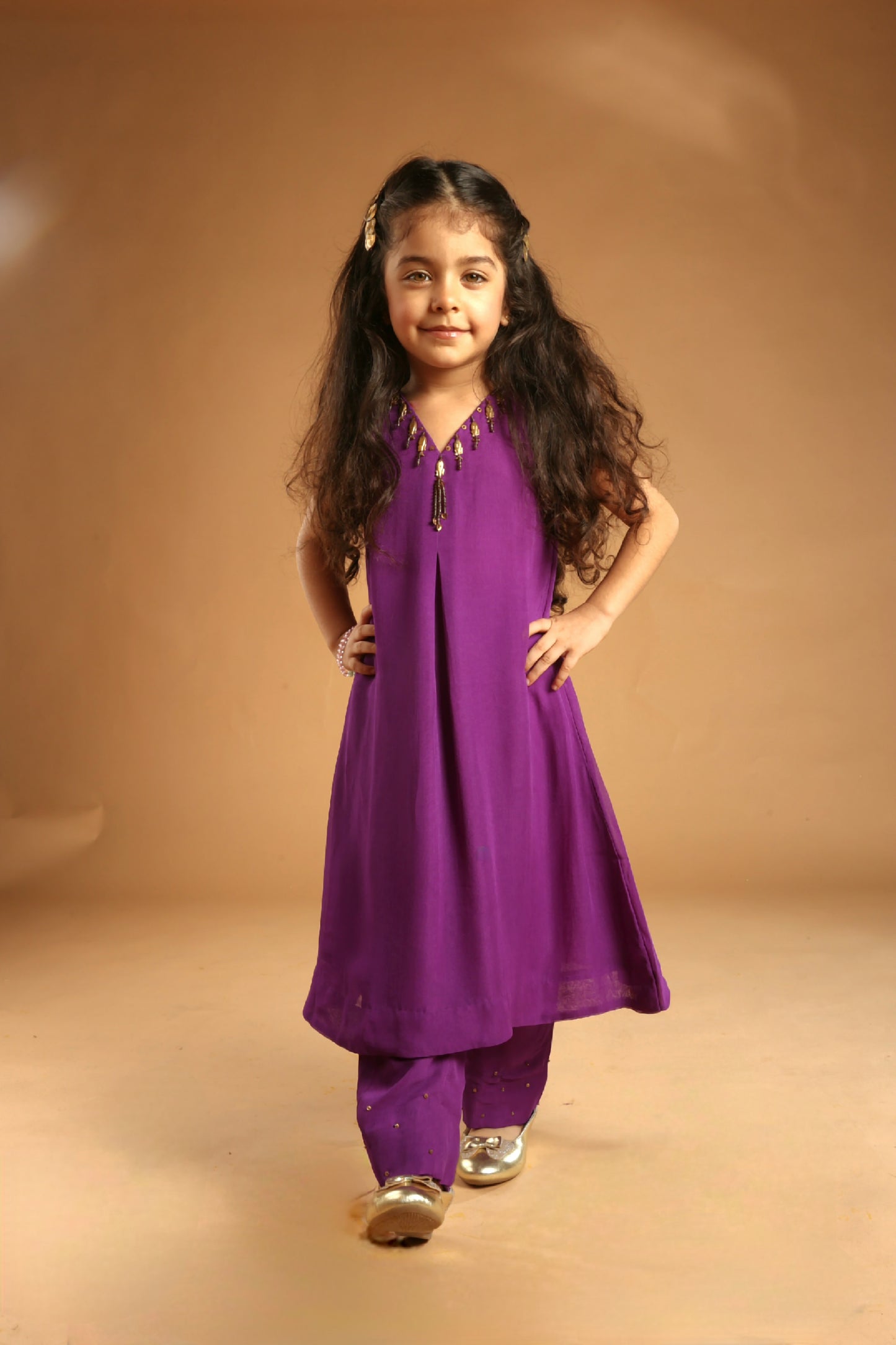 Baageecha Zinnia – Purple Kurta Set