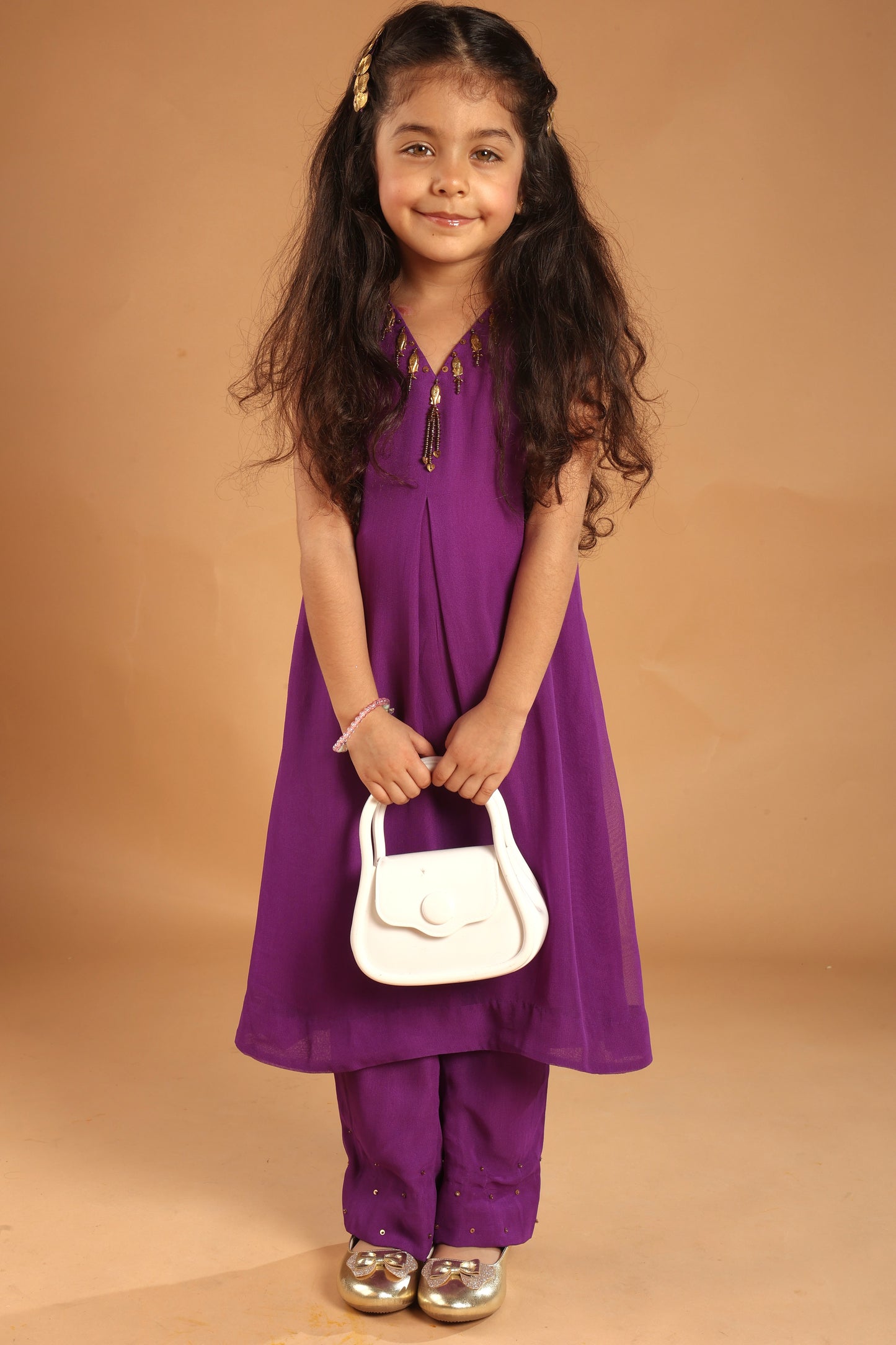 Baageecha Zinnia – Purple Kurta Set