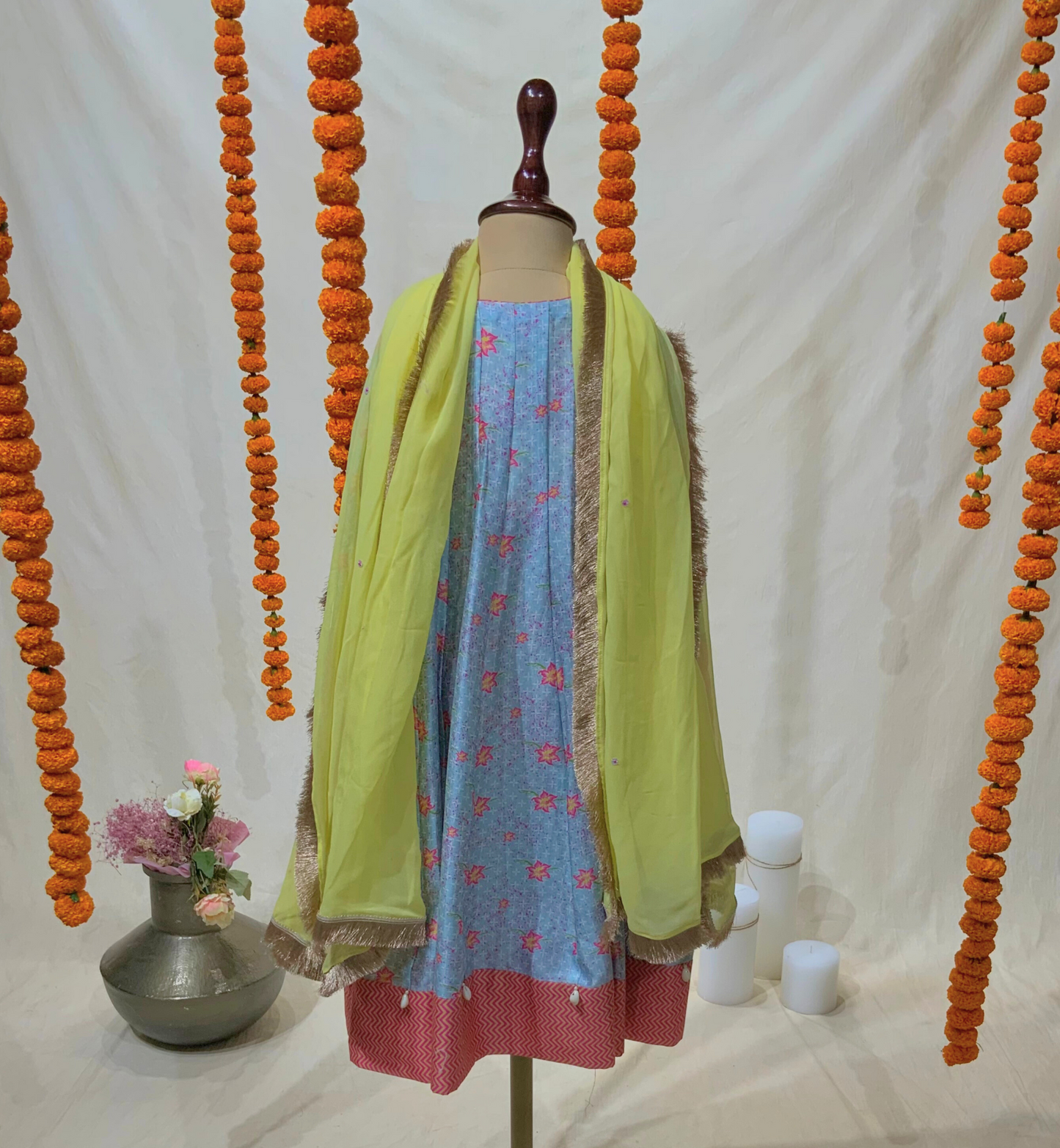 ANARKALI SET WITH FISH TASSELS
