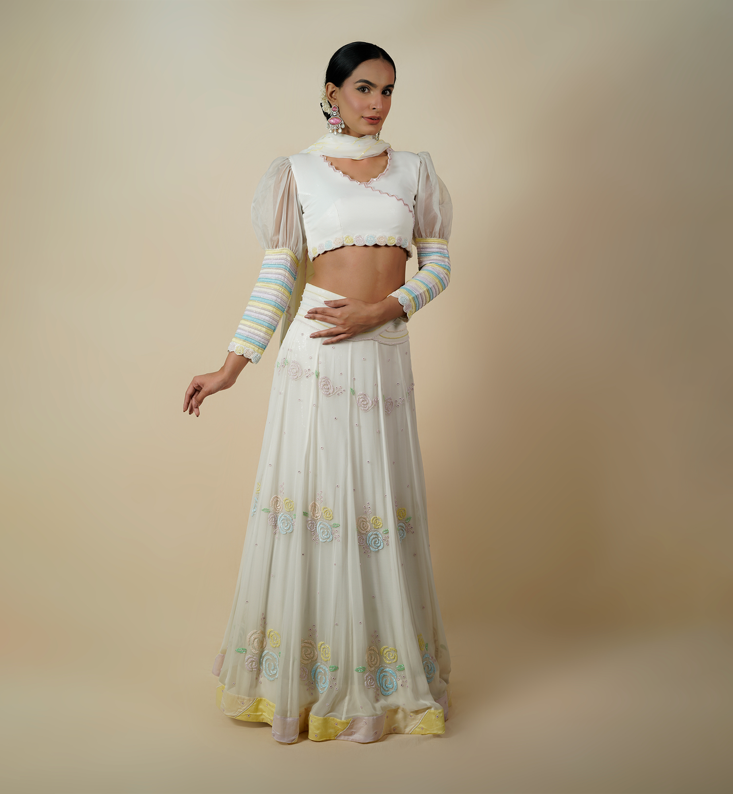 BLANCHE ROSE LEHENGA SET