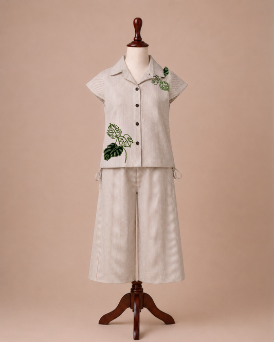 Stripe Palm Leaf Co-ord Set