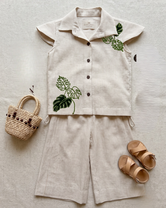 Stripe Palm Leaf Co-ord Set