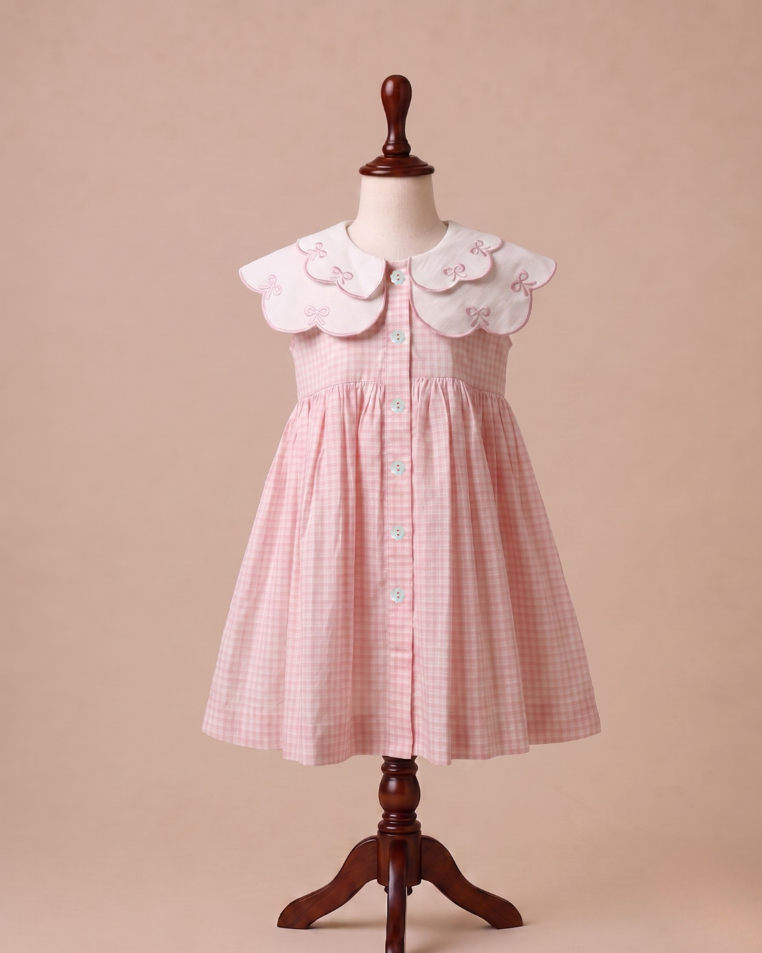 Blossom Bow Gingham Dress
