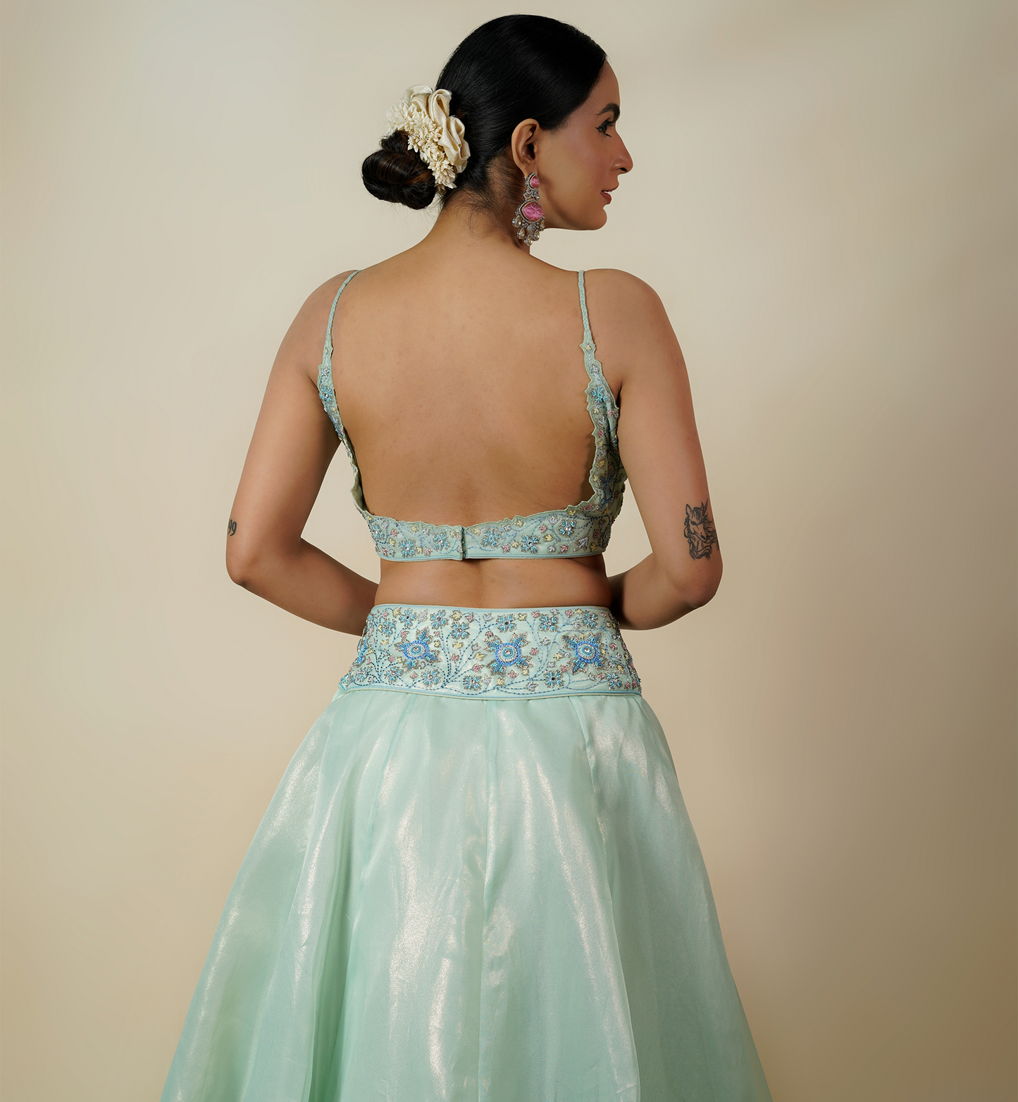 GERBERA DAISY LEHENGA SET