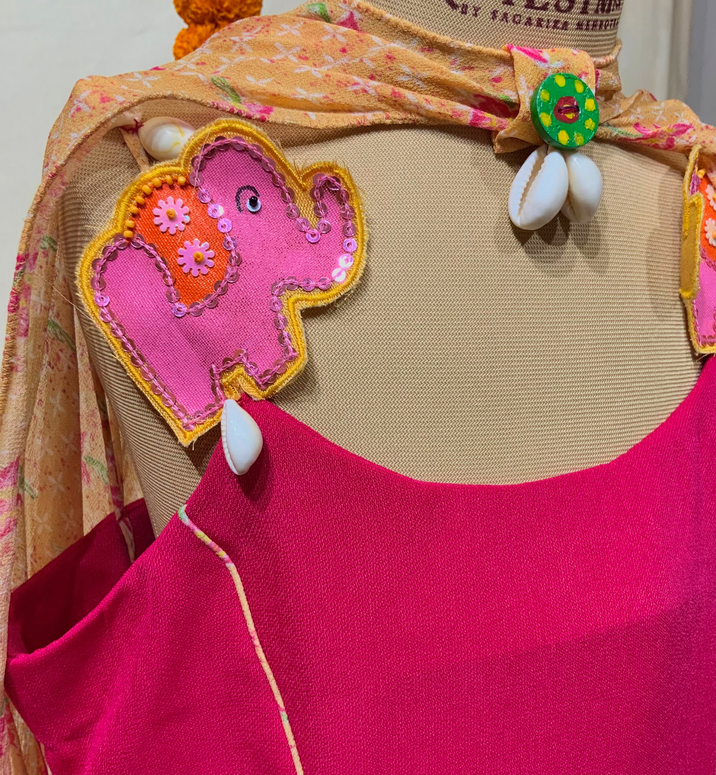 PINK & ORANGE SHARARA SET