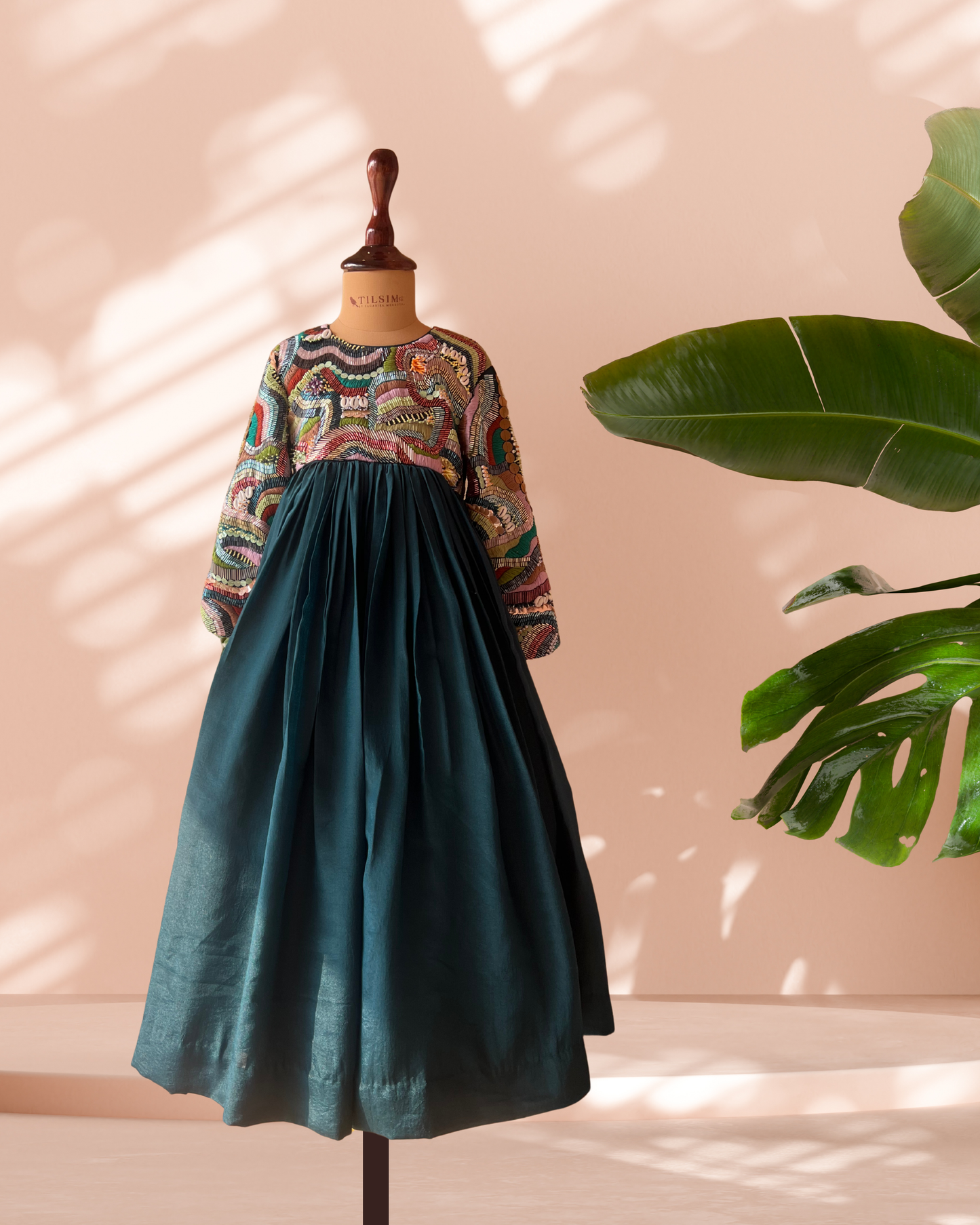 Noore Rang-Teal Harmony Dress
