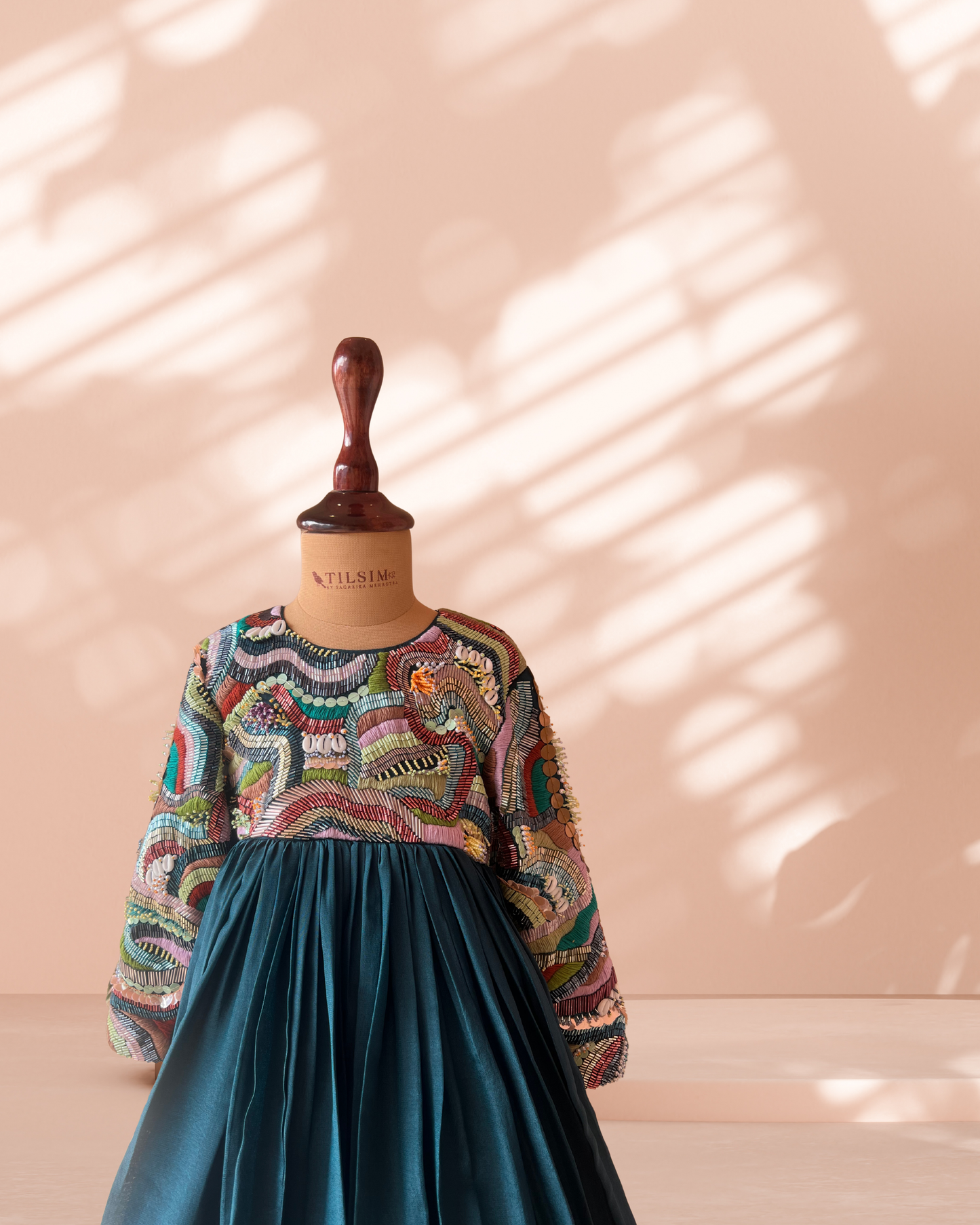 Noore Rang-Teal Harmony Dress
