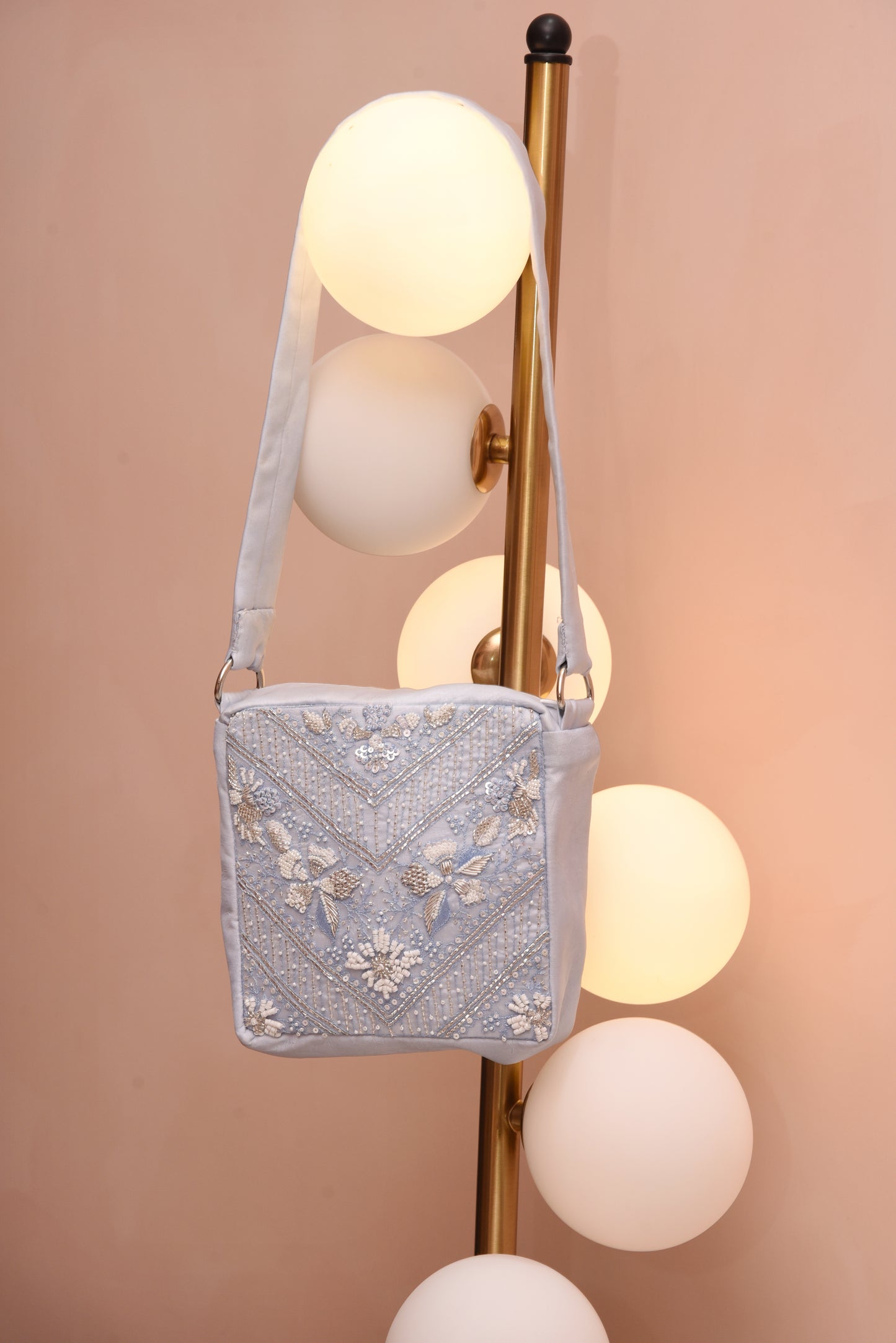 Blue Embellished Bag