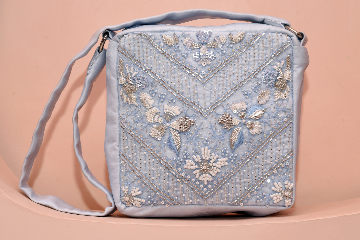 Blue Embellished Bag