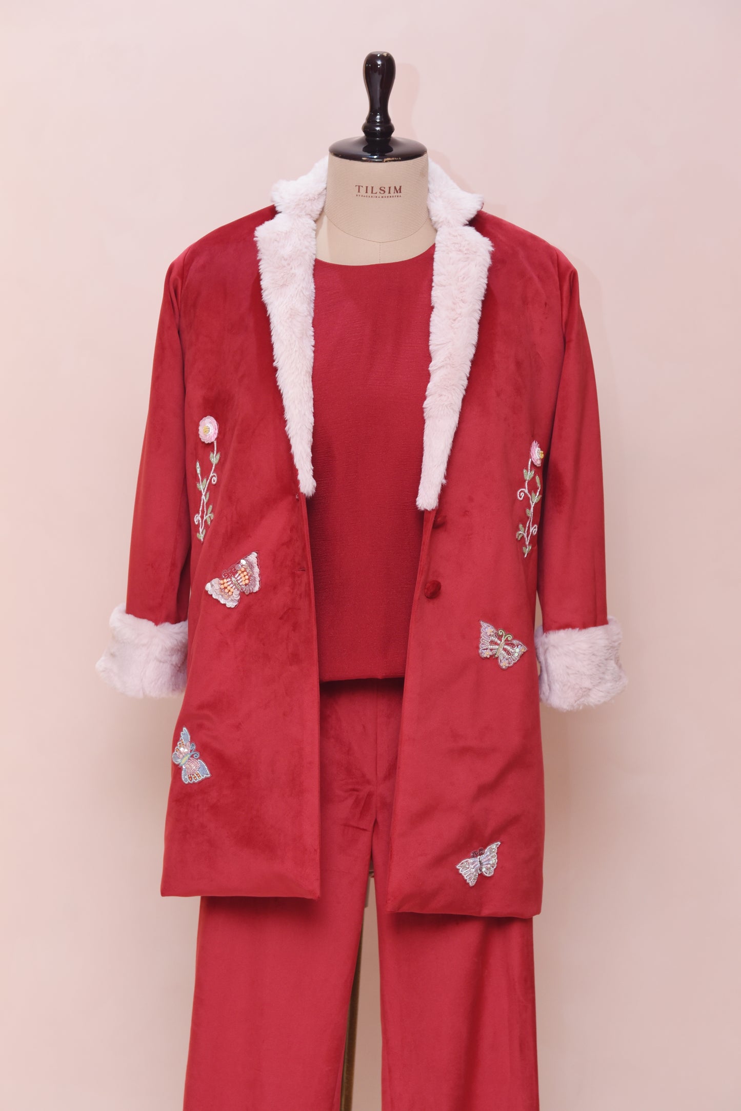 Christmas Butterfly Blazer Set