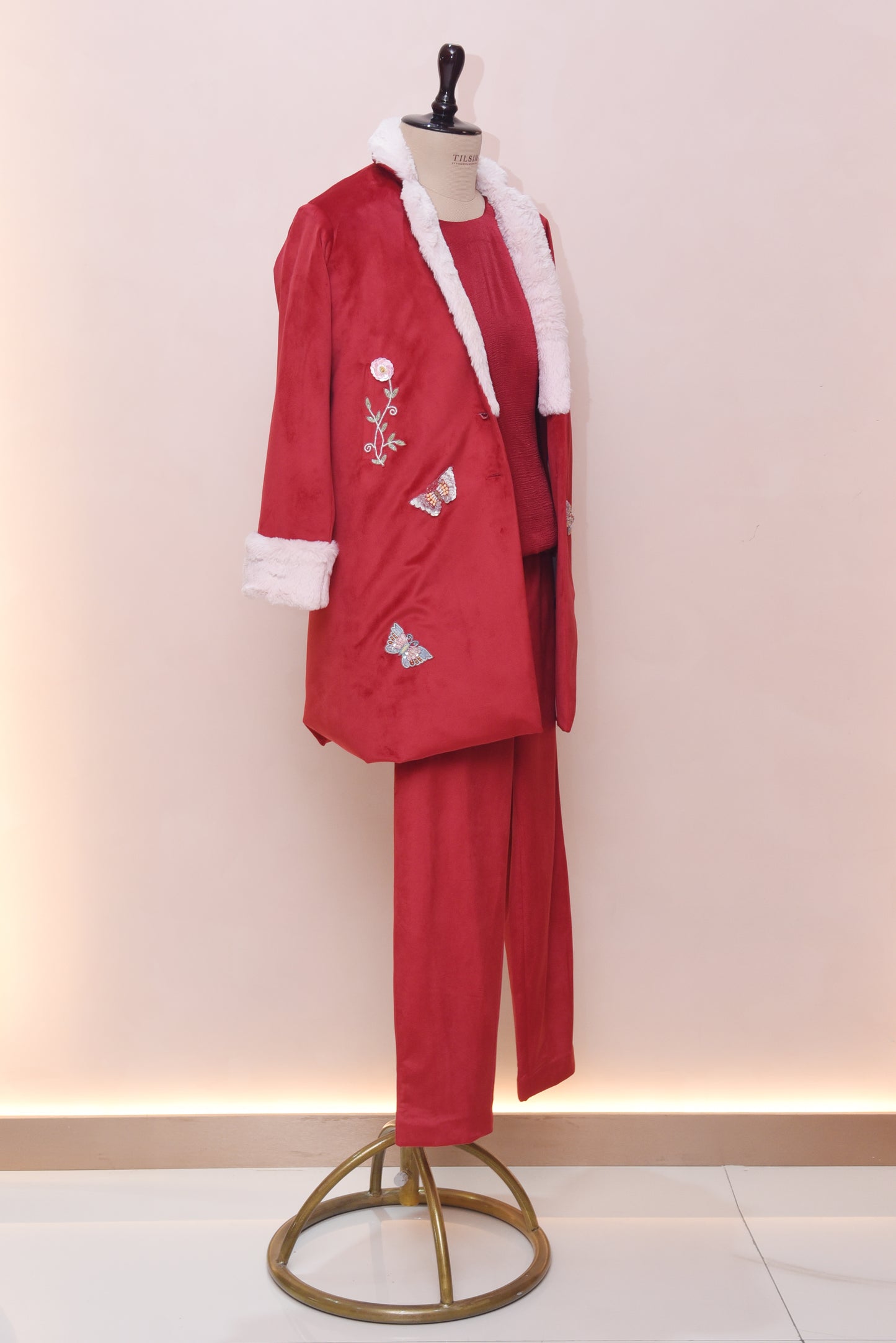 Christmas Butterfly Blazer Set