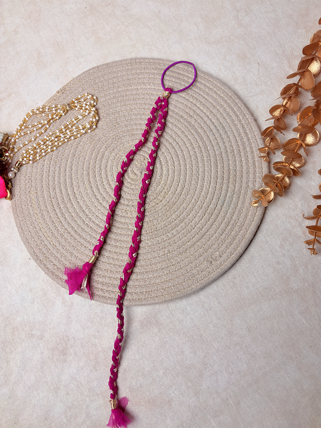 Gulabari Zari Hair Tie