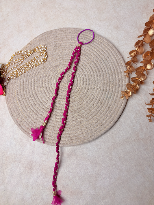 Gulabari Zari Hair Tie