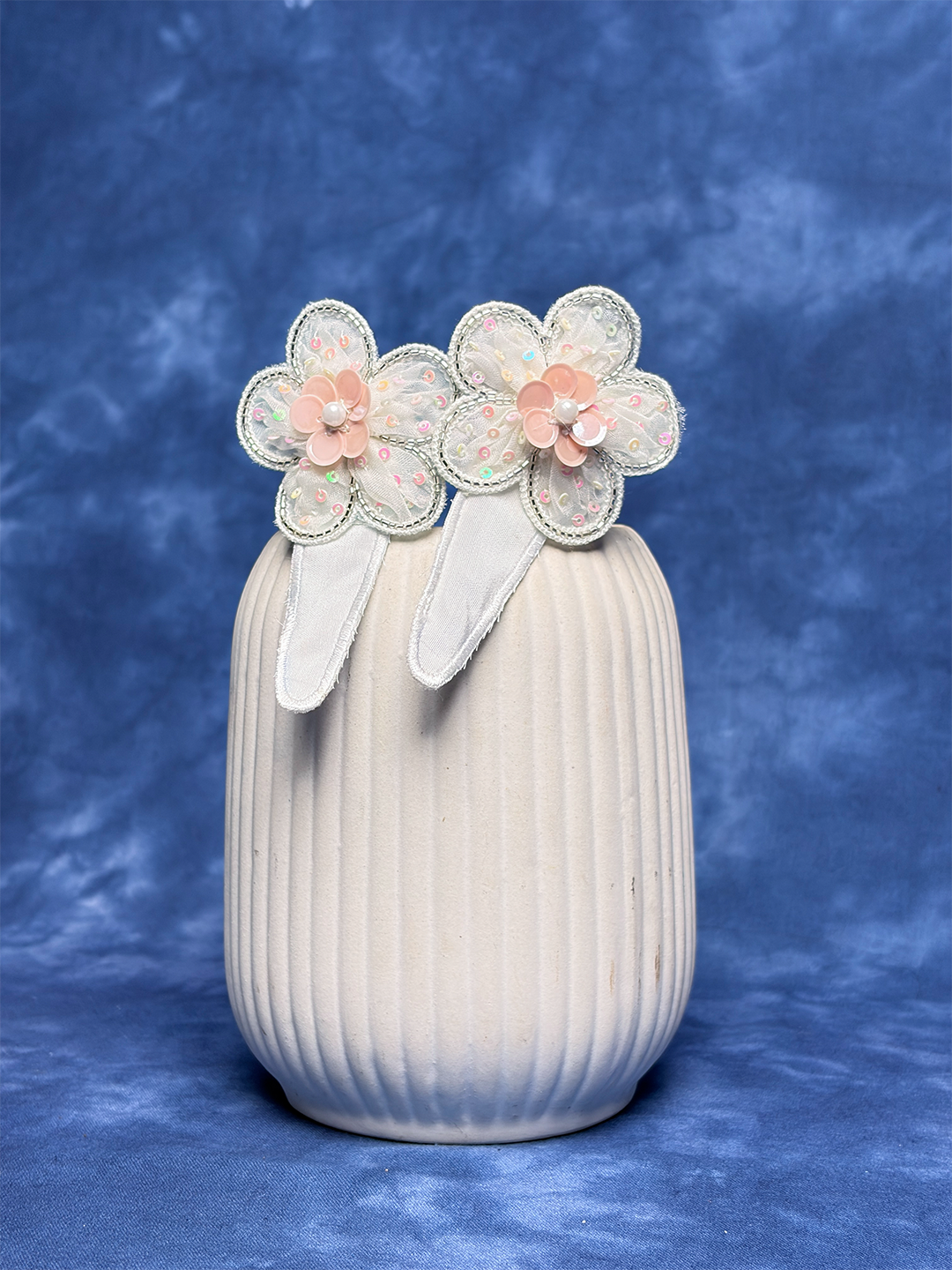 Gulabi Noor Phool Tik-Tak Hair Clips