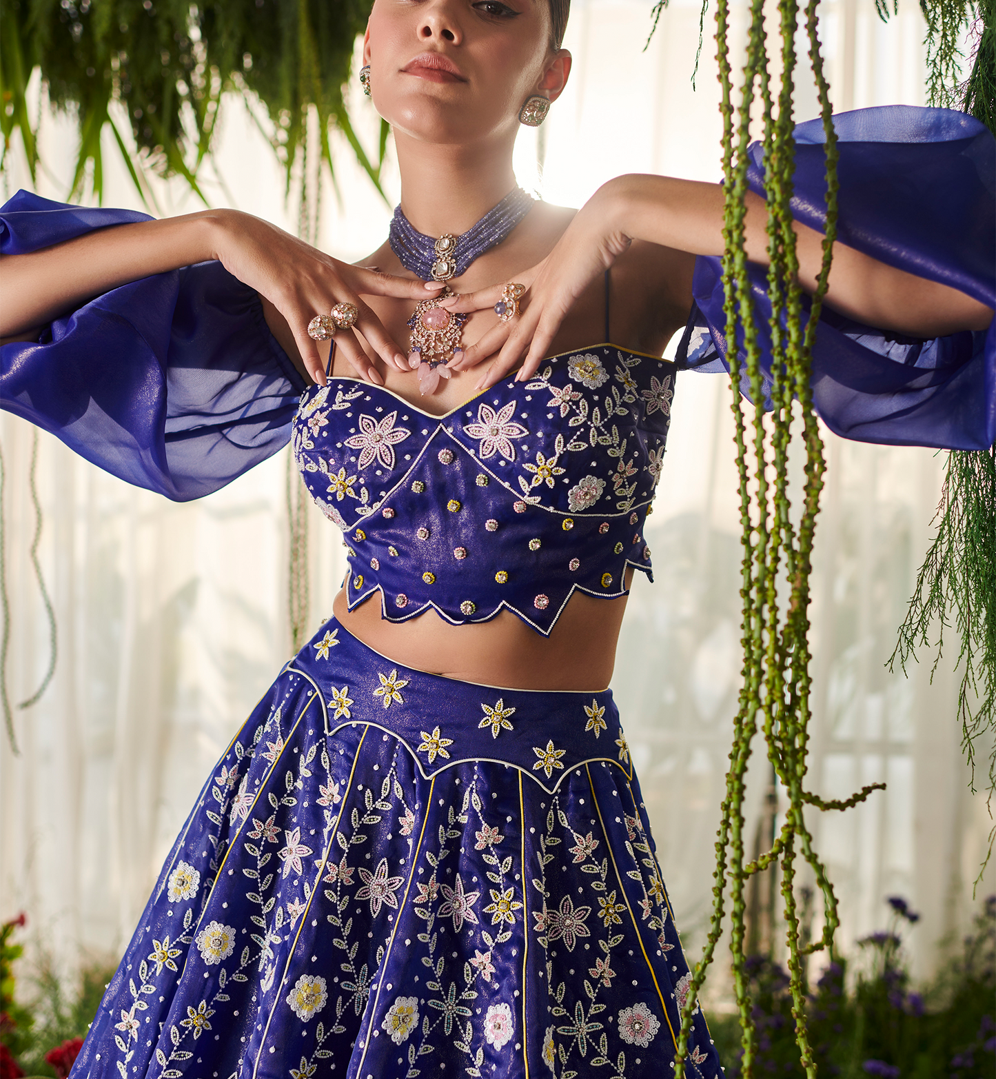 SIBERIAN IRIS LEHENGA SET