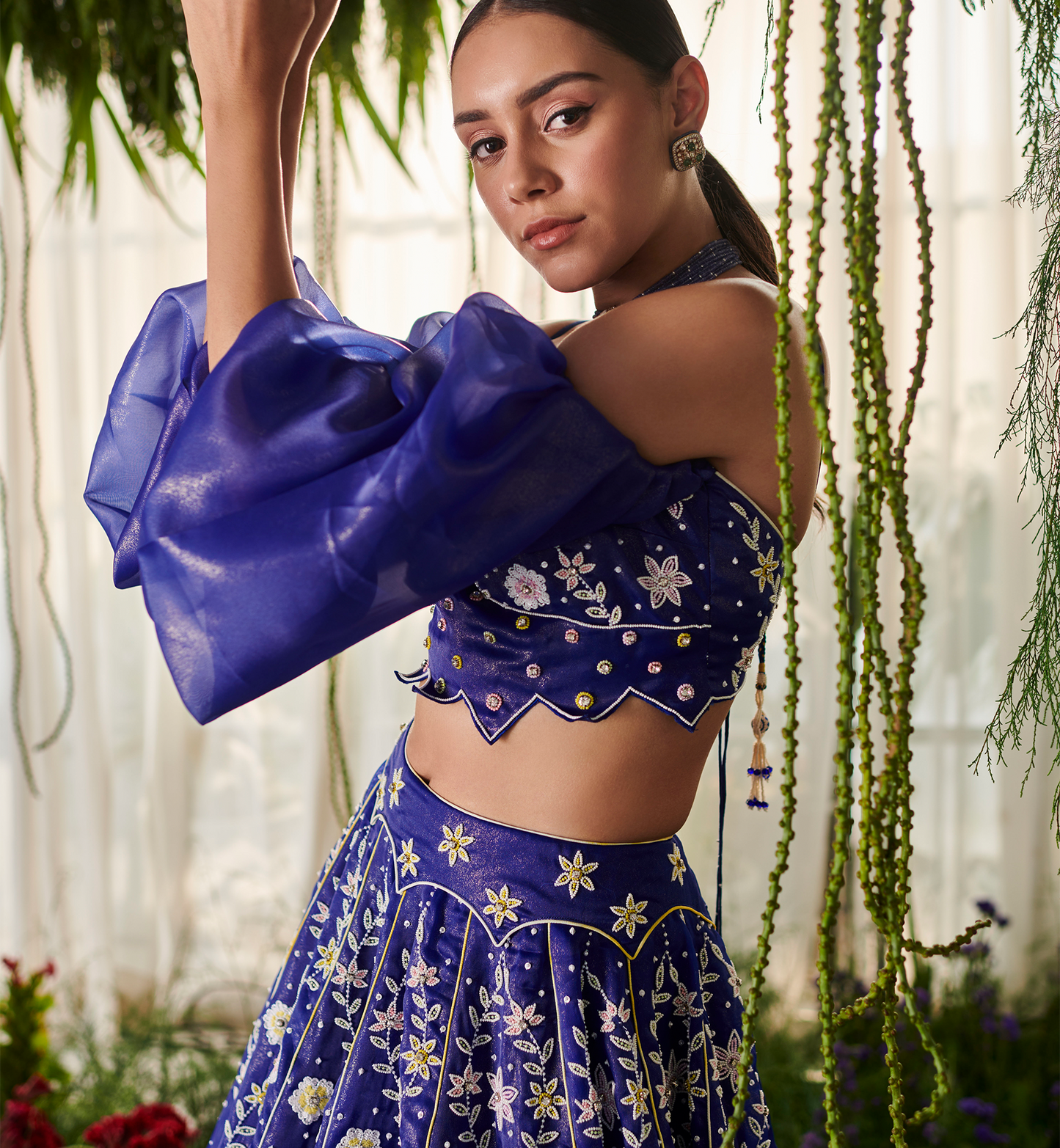 SIBERIAN IRIS LEHENGA SET