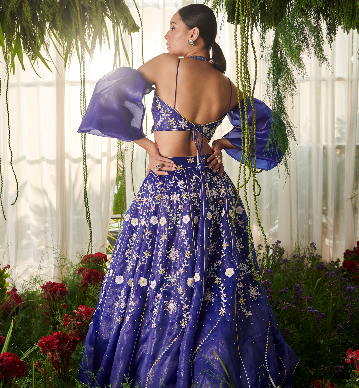 SIBERIAN IRIS LEHENGA SET
