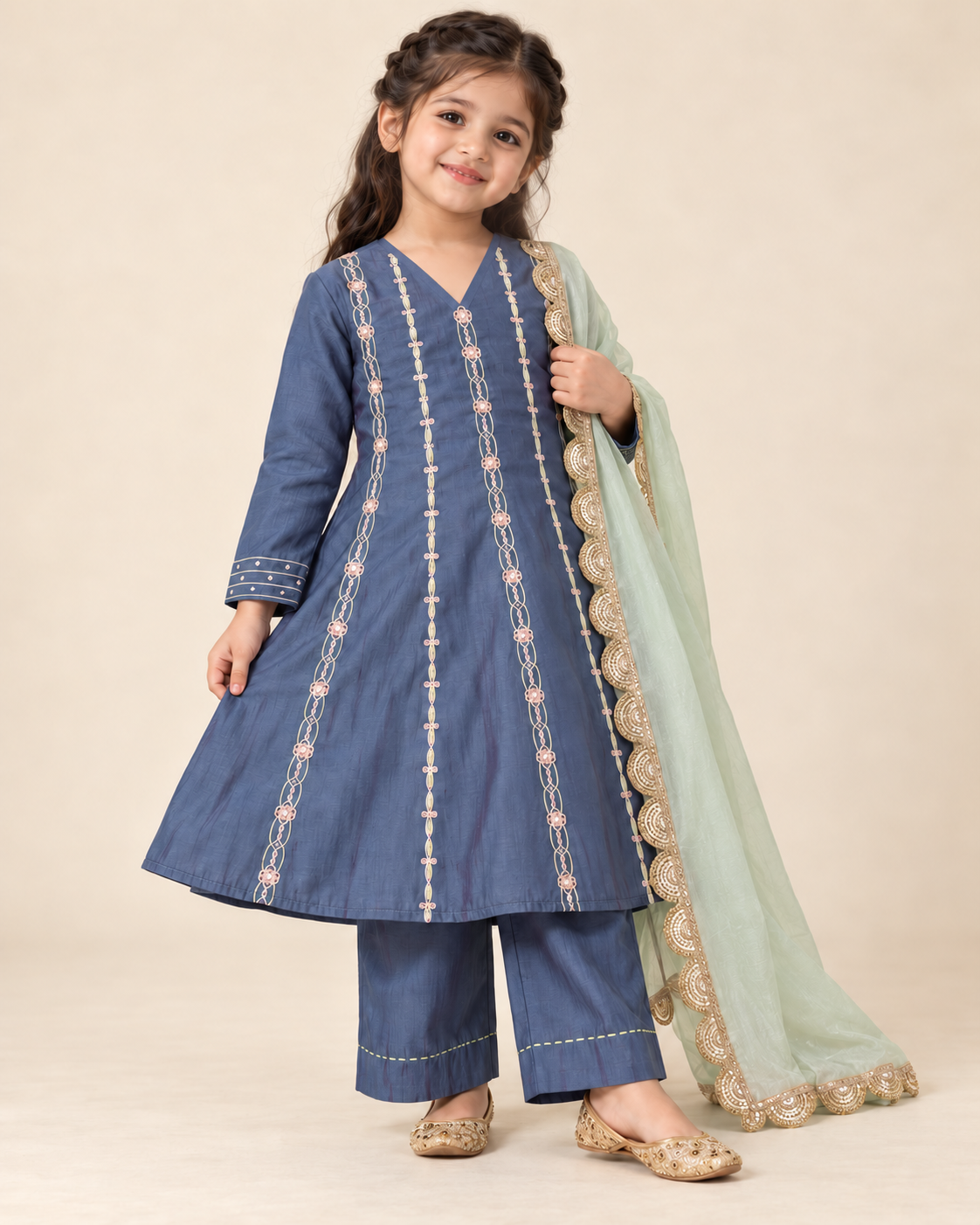Neel Gul Kurta Set