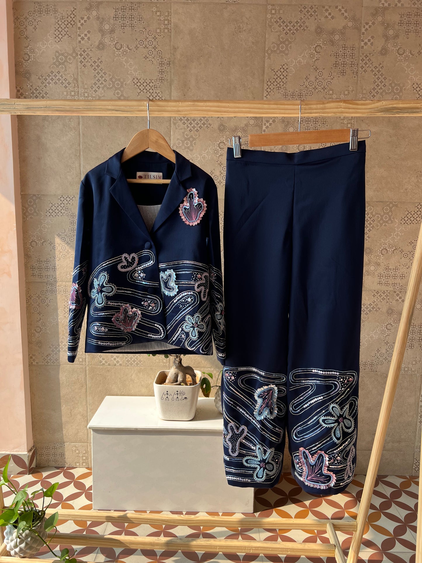 Twilight Garden Embroidered Co-ord