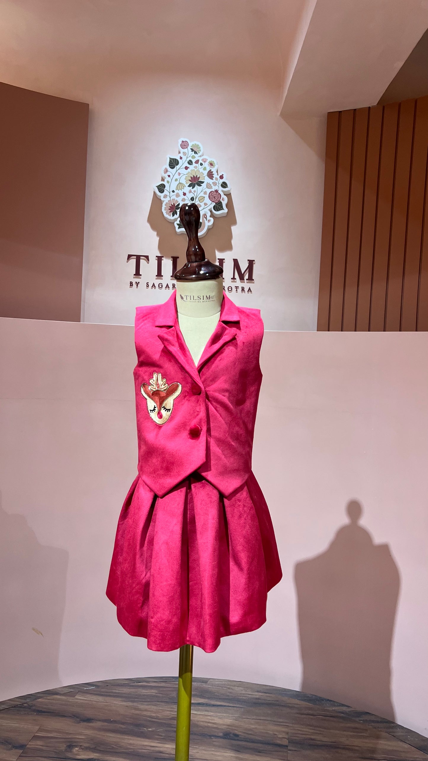Ruby Reindeer Waistcoat & Skirt