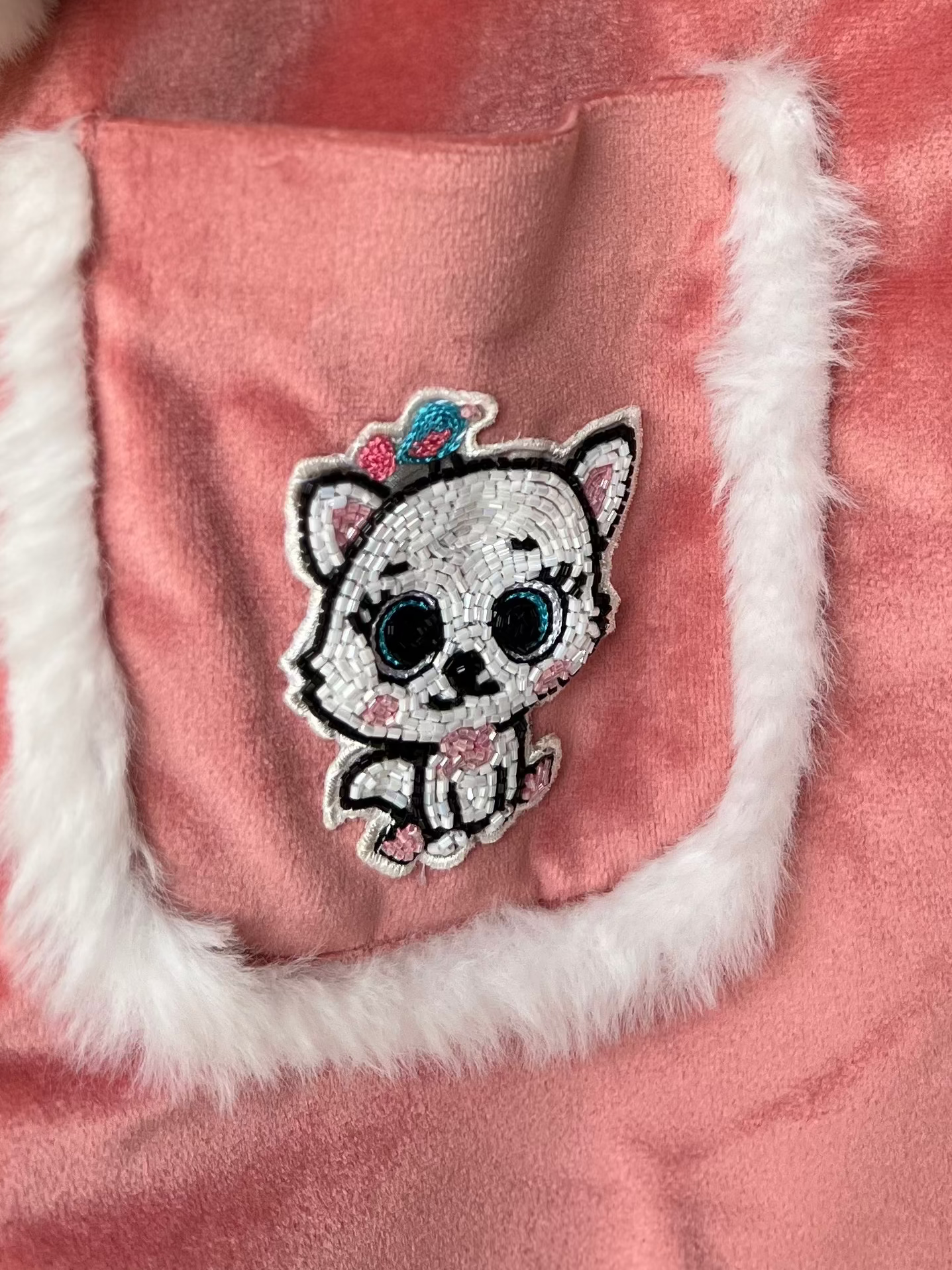 Blush Kitty Winter Coat Dress