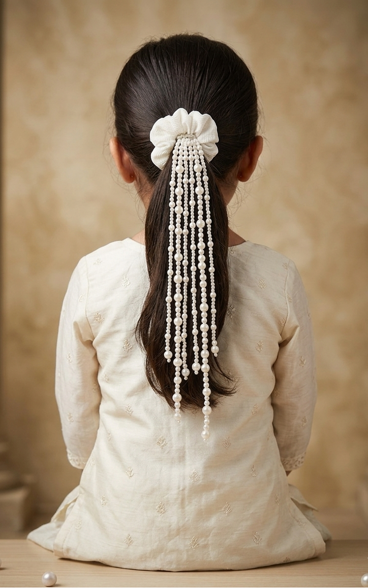 Moti Jaal Hair Scrunchie