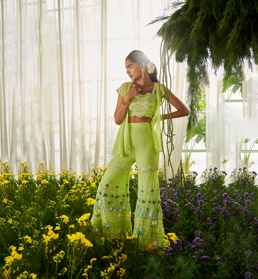 GREEN TULIP GARARA SET