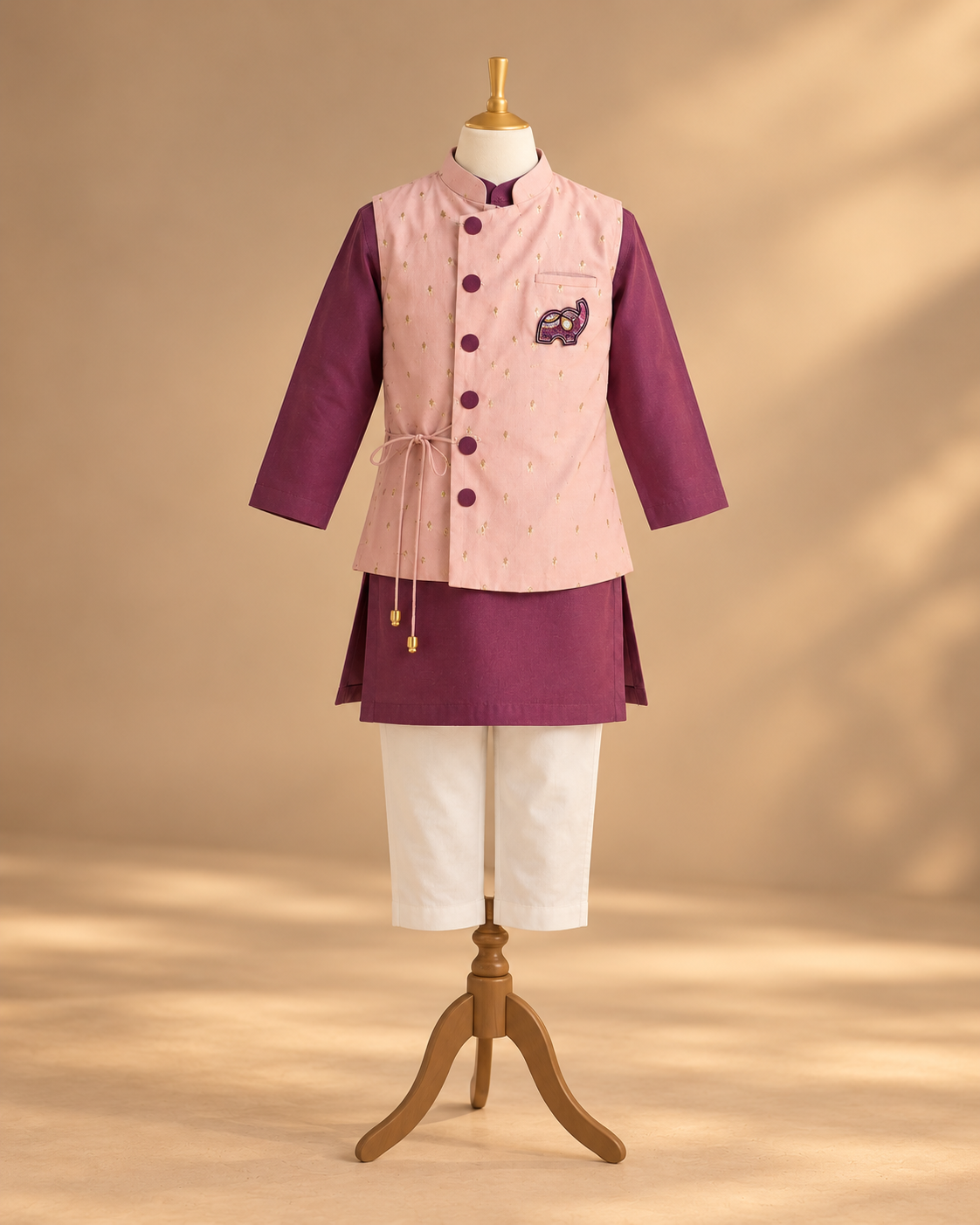 Gulbahar Elephant Jacket Kurta Set