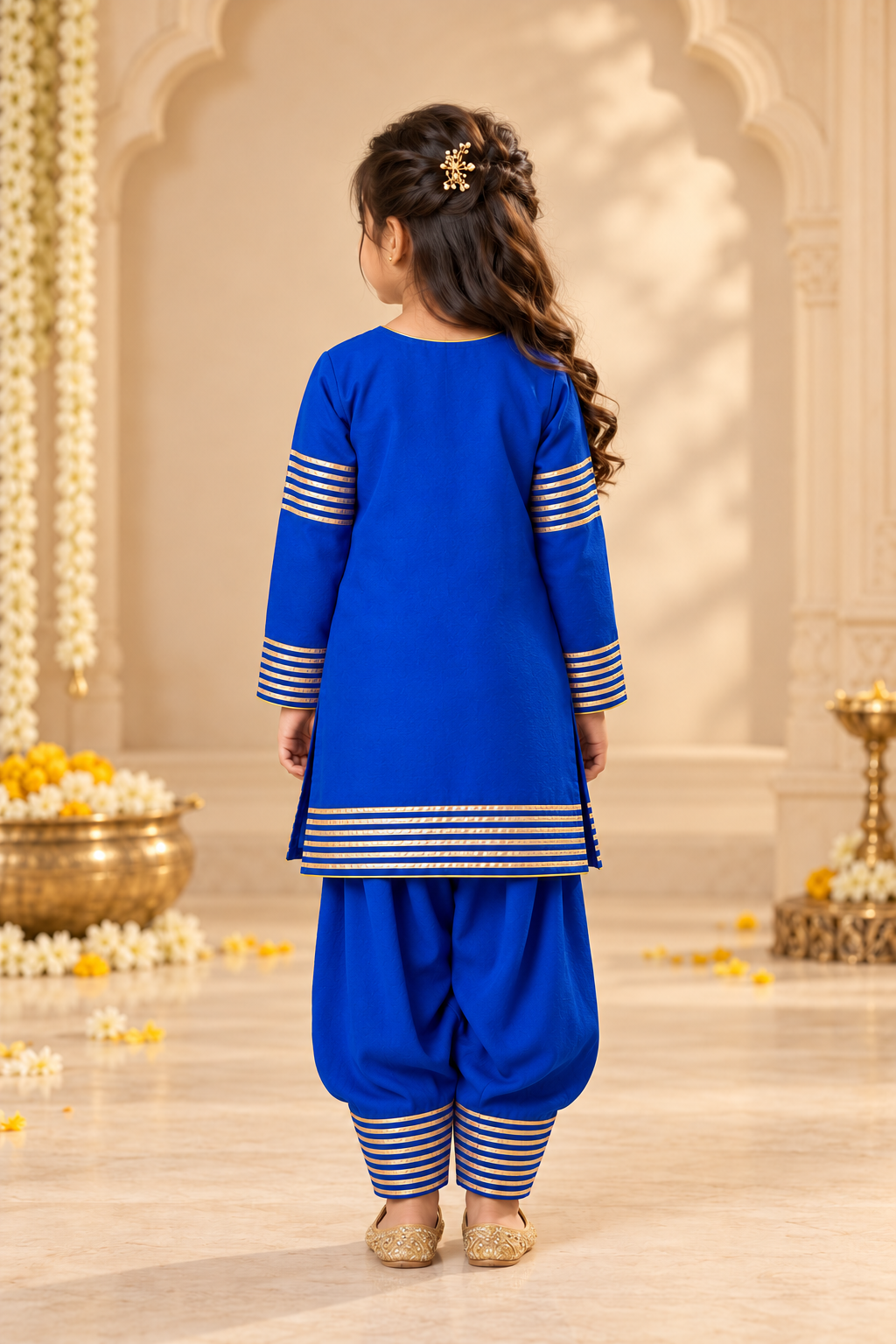 Neel Sunehri Kurta Salwar Set