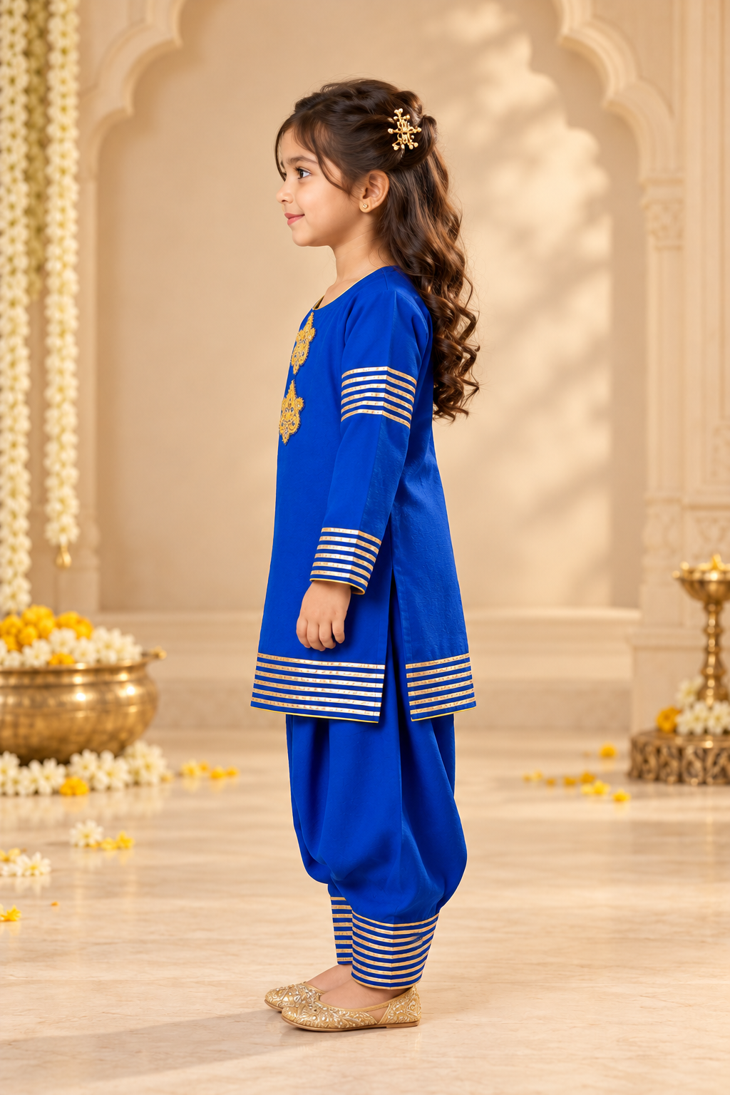 Neel Sunehri Kurta Salwar Set