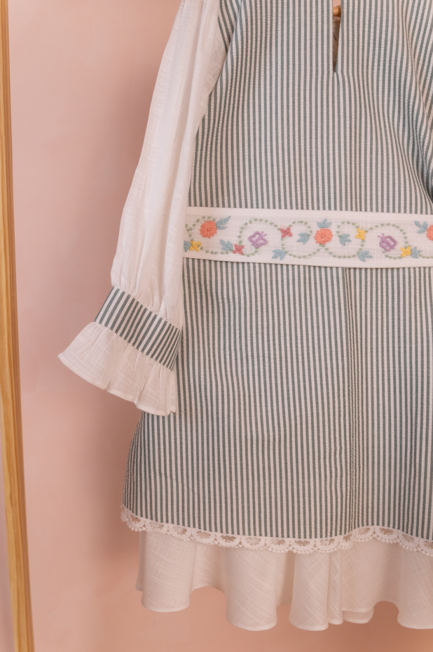 Evergreen Stripes Dress