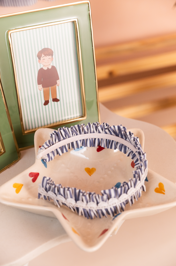 Striped Ruffled Hairband