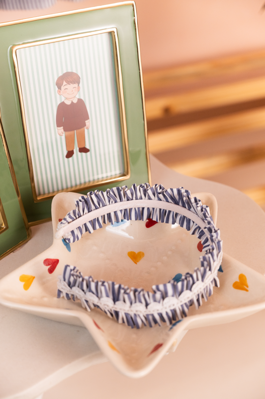 Striped Ruffled Hairband