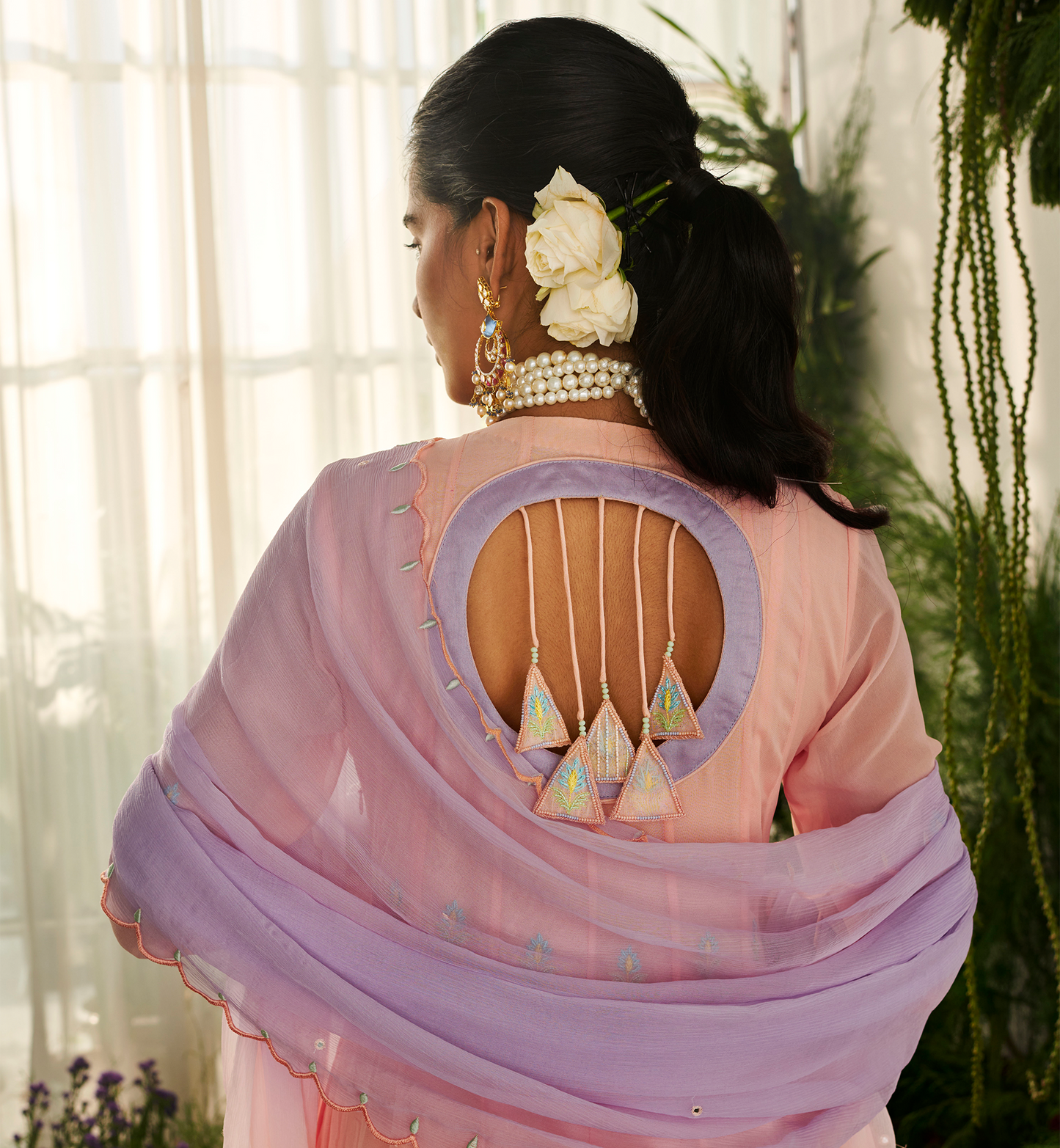 PEACH BLOSSOM ANARKALI SET