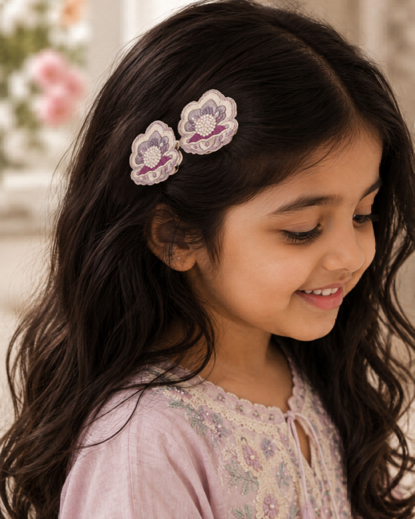 Pearl Bloom Floral Clips