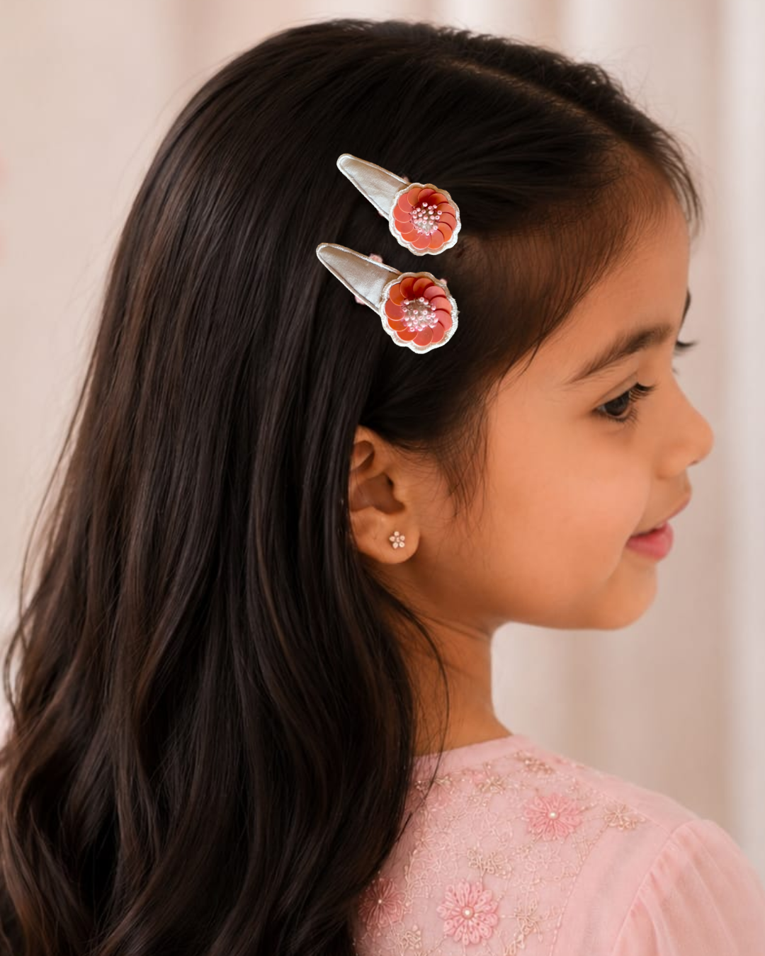Peach Blossom Clips
