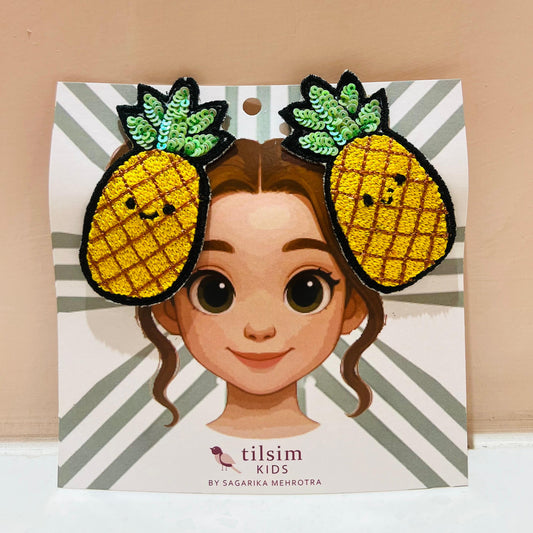 Sparkly Pineapple Hair Clips