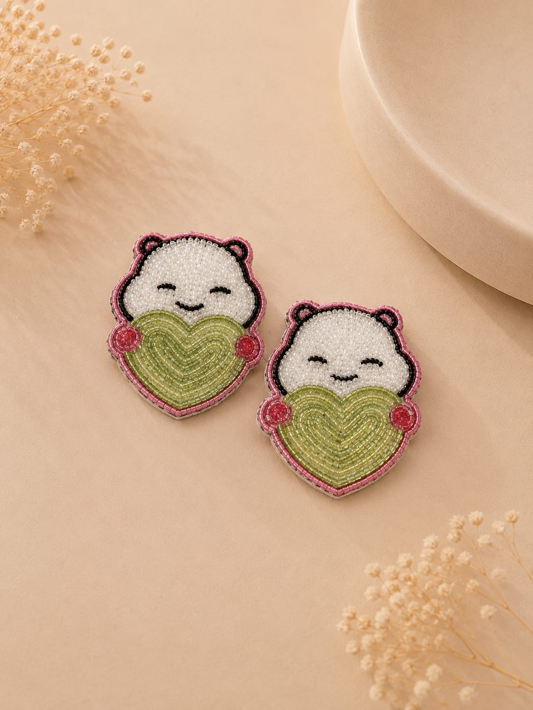 Panda Heart Clips