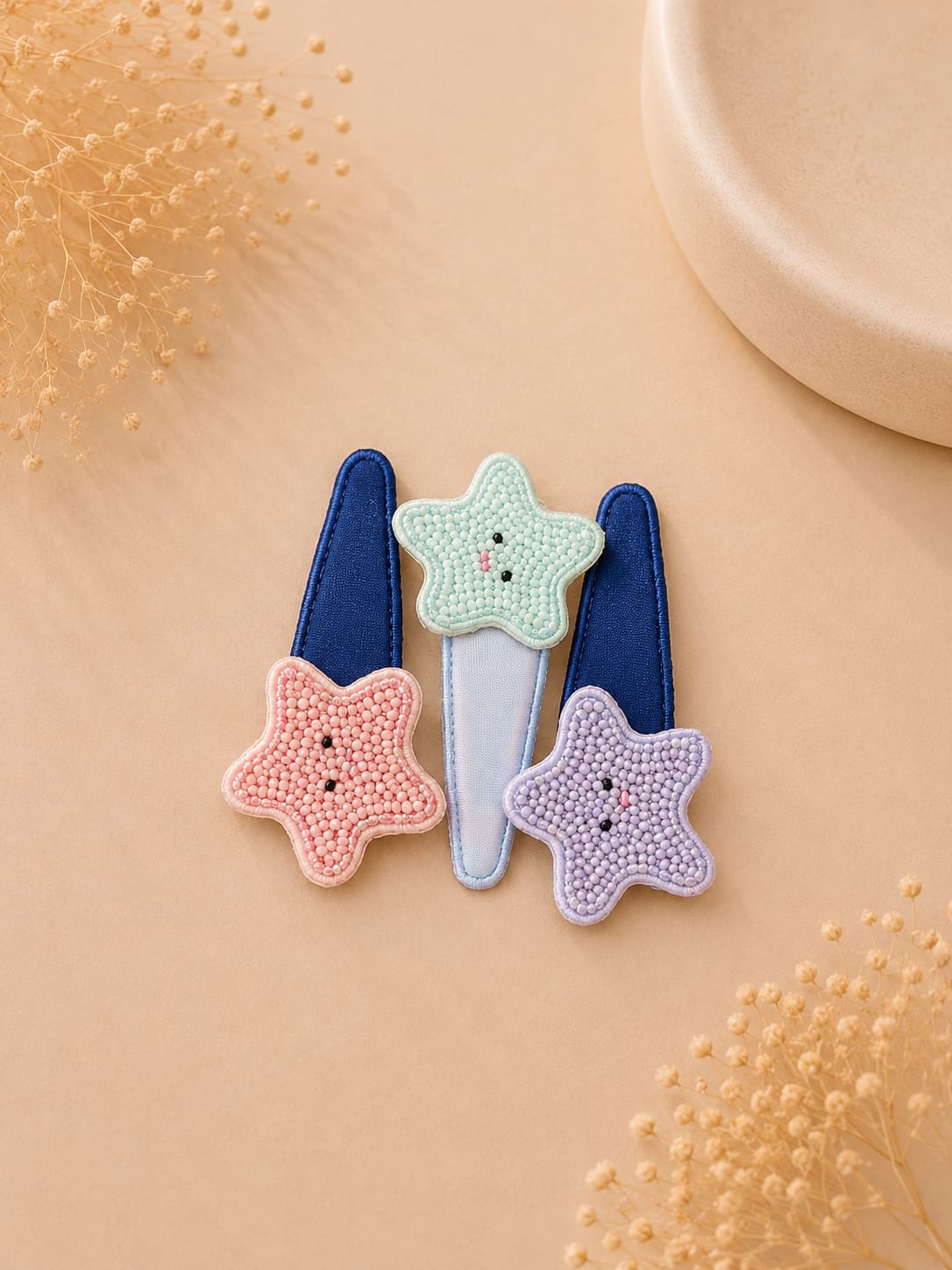 Starry Pop Beaded Clips