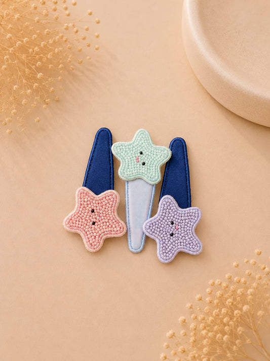 Starry Pop Beaded Clips