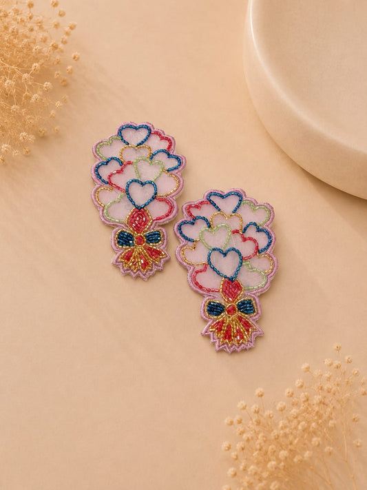 Rainbow Heart Ballon Clips