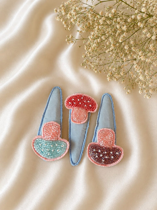 Whimsy Mushroom Clips