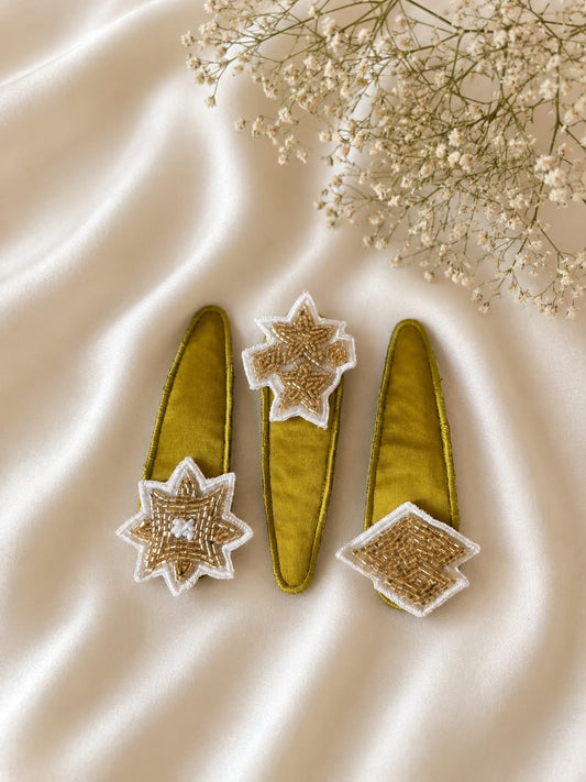 Golden Star Charm Clips